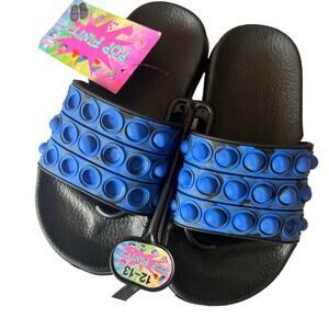Pop Finity Toddler  Boy's Blue Pop it Style  Sandals NWT Sz 12-13